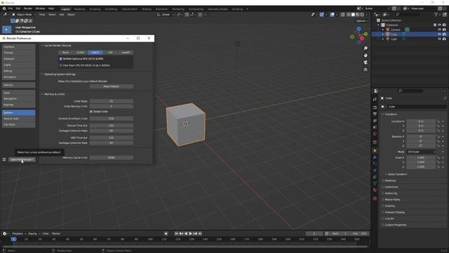 Blender Quicktip Grafikkarte in Blender aktivieren