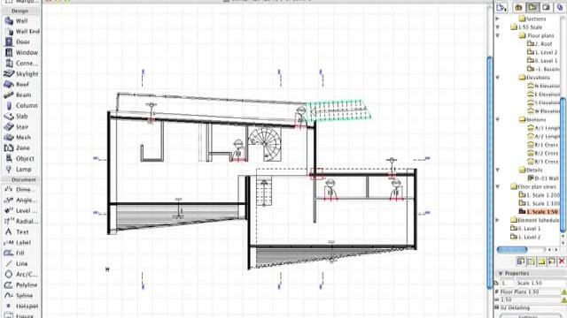 ArchiCAD 10 - #04 The Virtual Building -- 2D and floorplan