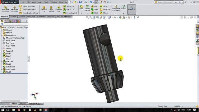 solidworks tutorial #23 : how to create sketch drill chuck key