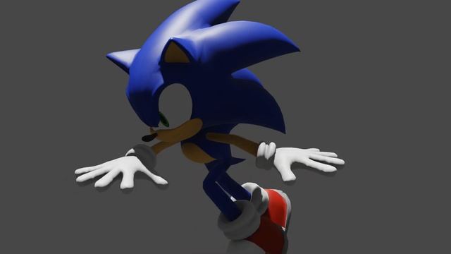 sonic running (first blender animation)