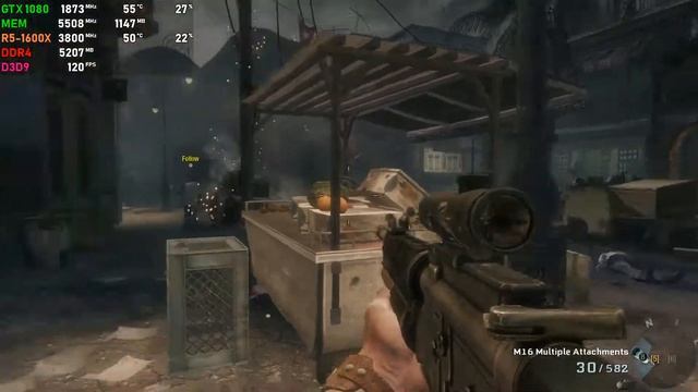 Call of Duty Black Ops: GTX 1080 • RYZEN 5 1600X Max Settings 1080P