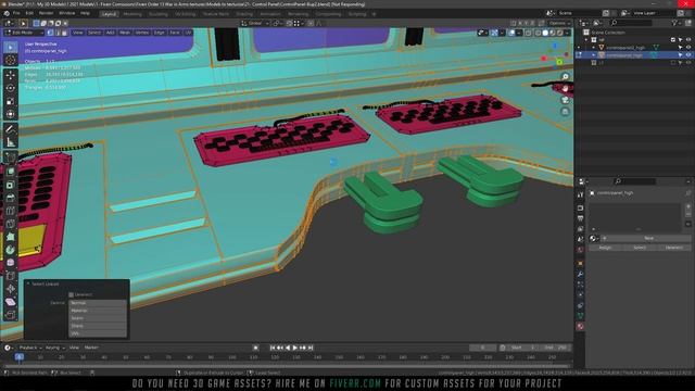 Control Panel High Poly, Baking and Texturing with Blender and Substance Painter | #WarInArms