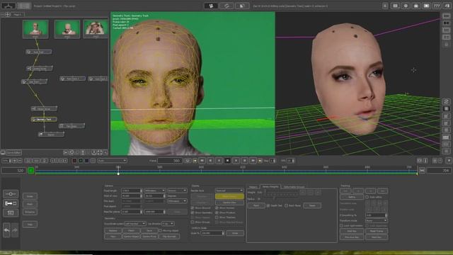 pftrack , facial 3d tracking with 3dsmax , first test