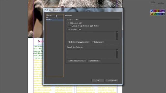 Adobe InDesign Tutorial als HTML exportieren [German | Deutsch] [4k | Ultra HD]