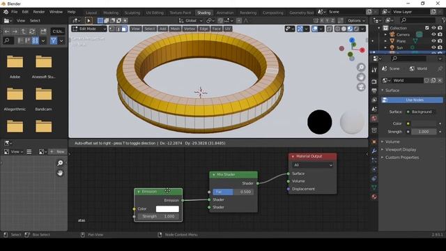 Tutorial blender untuk pemula ke 83 : Membuat cincin Shang Chi di blender 2.93.1