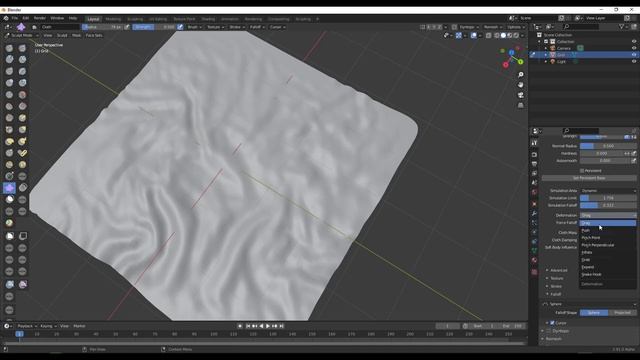 BLENDER 2.91x - NEW CLOTH BRUSH FEAT!