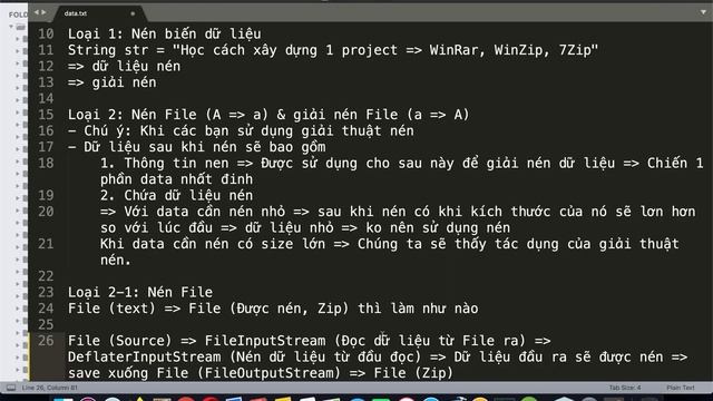 Phần 9 | Hướng dẫn tạo dự án WinRar, WinZip, toàn tập bằng Java - Nén File Java & Giải nén File Jav