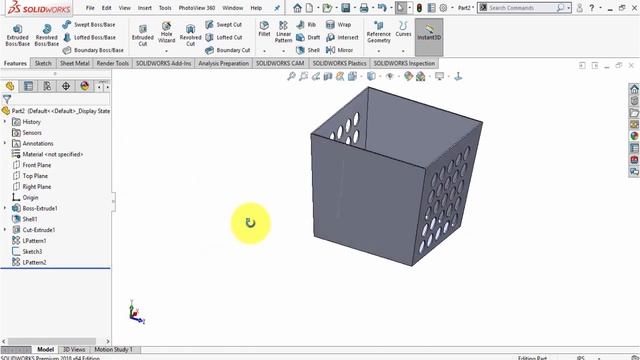 SolidWorks Tutorial - Very Basic Basket Designing Technique