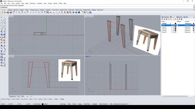 Simple Stool Design Part #1 modeling in rhinoceros 5