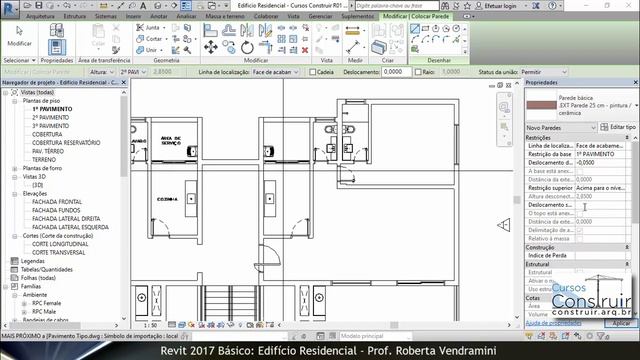 🔴 Revit 2017 Aula 26/177: Criando paredes com revestimento cerâmico (CURSO GRATUITO)