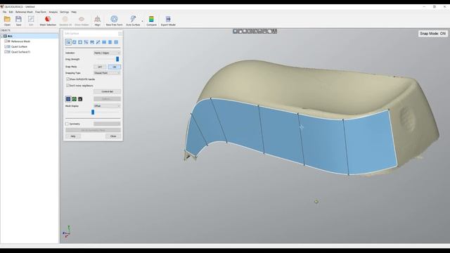 Free form modelling - Mesh2Surface for SOLIDWORKS - 3D Reverse engineering software