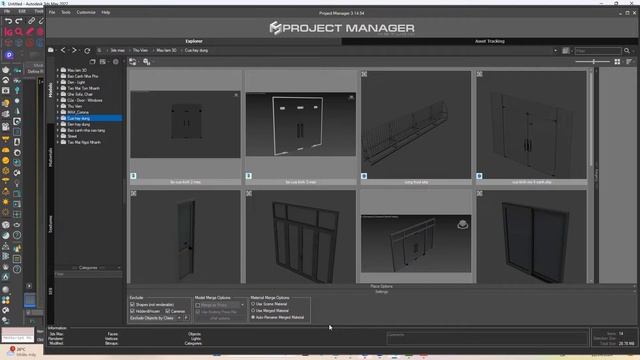 Project Manager _ Quản lý thư viện 3ds max