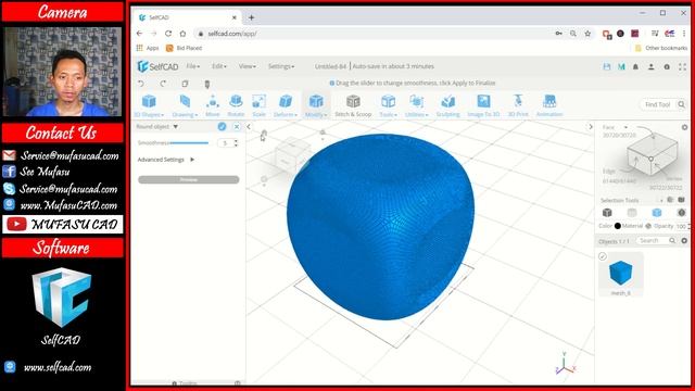 SelfCAD Tips How To Use Insert And Round Object