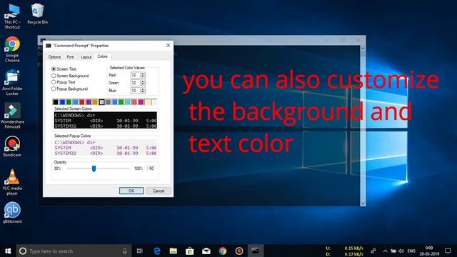 how to make cmd transparent in windows 10?