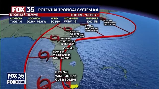 Tropical Storm Debby expected to form this weekend, warnings issued in Florida