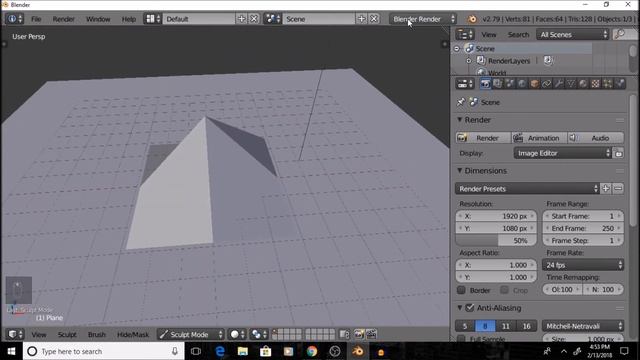 How to make a Low Poly Mountain in Blender - Cycles 2.79