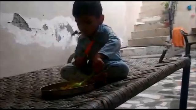 Naughty Adharv Eating MAGGI with kulfi || Indian Naughty Boy || Cute Baby