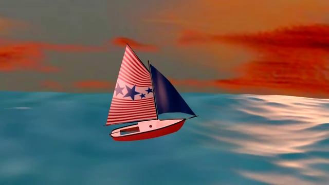 Sailboat Using NURBS Surfaces and Ocean Modifier