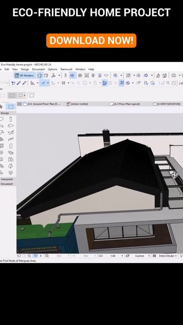 ArchiCAD Eco Friendly Home Project #archicad #bim #tutorial #design #architecturedesign #building