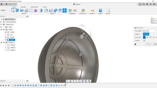 Solid Modeling video of A Pokeball | Autodesk | Fusion 360