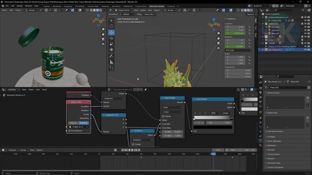 Botanique Glow 3D Product Animation Breakdown | Blender Geometry Nodes Camera animation & Lighting