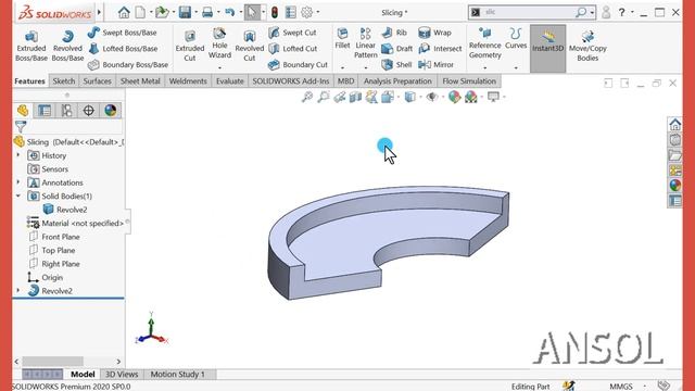 Solidworks Part Slicing Tutorial