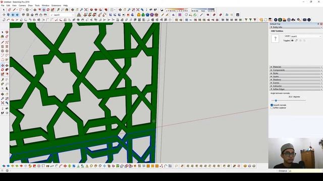 Sketchup | 003 - ORNAMEN PADA BIDANG LENGKUNG - Flowify