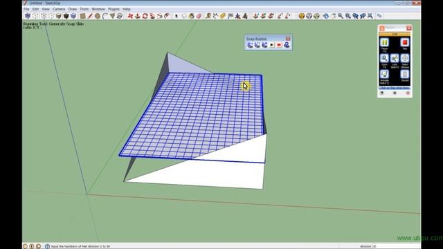 Tutorial for Hyperbolic paraboloids thats done in sketchup with the bubble plug in