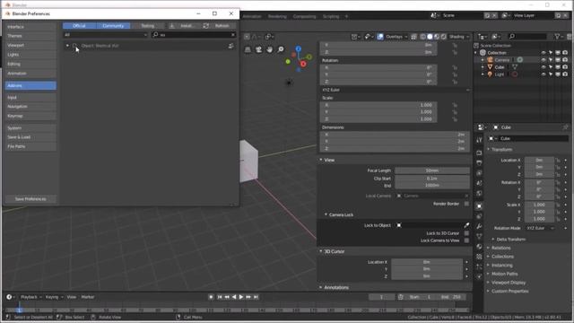 Blender 2 8 Screencast view Keys