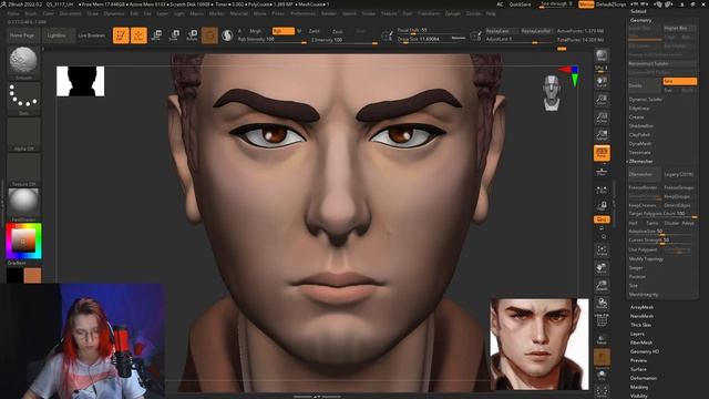 Красим персонажа в Zbrush