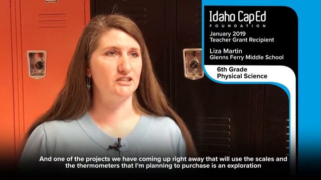 Liza Martin: Idaho CapEd Foundation Grant Recipient