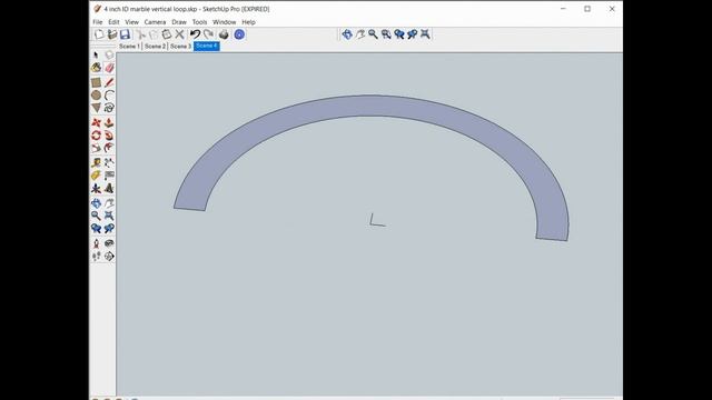 How to Draw a Wood Vertical Marble Loop in Sketchup