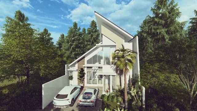 Modern Minimalist Sloping Roof Home Design | Architecture, 3D Animation | 3DS Max | Lumion Renderin