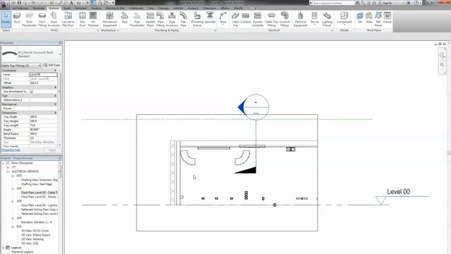 Drawing cabletrays in Revit at 90° to a wall