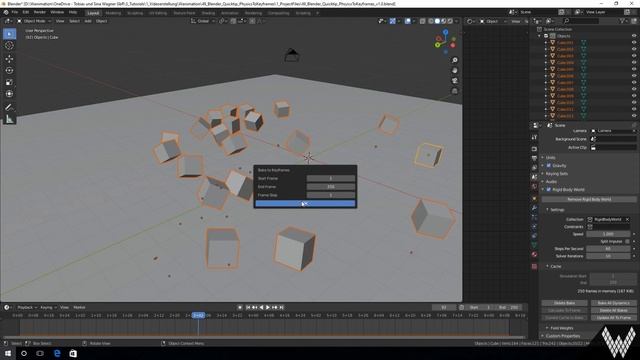 Quicktip | Blender: Physics to Keyframe / Remove Physics, but keep Transformation