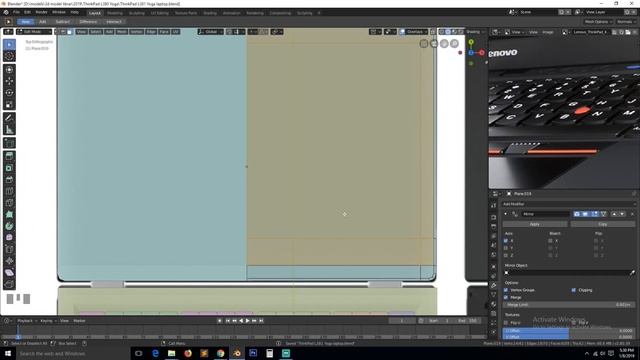 modeling a lenovo thinkpad laptop in blender 2.8 tutorial part 2