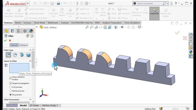 Understanding Solidworks Fillet Profile Types