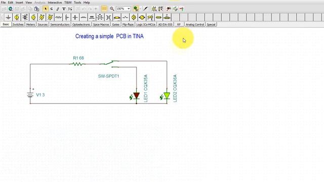 Creating Single and Double-sided PCBs in TINA
