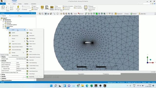 ANSYS Meshing  | Meshing For an Airfoil Simulation