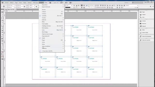 Tutto montage carte visite avec Indesign -2022- carte visite pour Impression