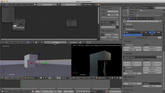 Reducing Caustic Noise in Blender Cycles