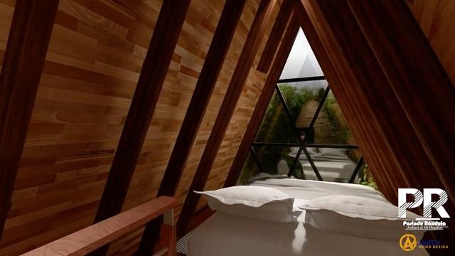 A Frame Wood Cabana Interior/Exterior Design and Realistic Rendering #D5render #sketchup #3D
