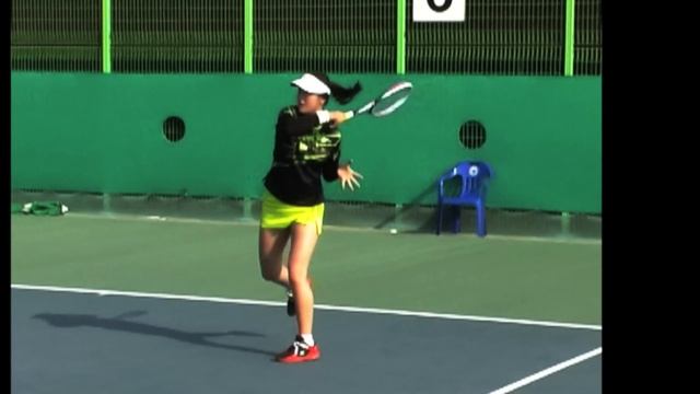 ソフトテニスの技法 -新世界チャンピオンの技術　キムジヨンのフォアハンド ---THE ART OF SOFT TENNIS KIM JI-YONG(KOR)