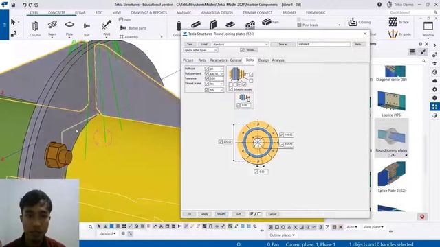 Tekla Structures 2021 - Component Round Joining Plates (124)