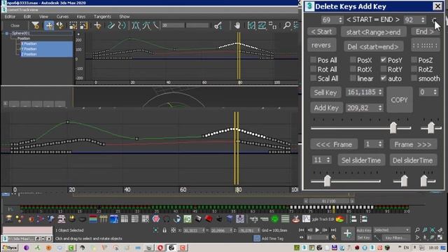 Delete Keys sliderTime script 3DS Max