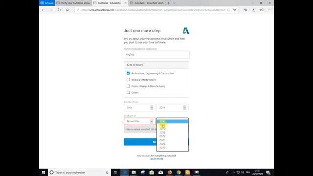 Autocad version étudiant