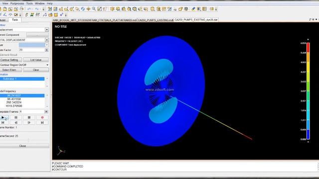 NISA PRESYS FEA beams, shells and rigid links dynamics