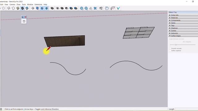 shape bender in SketchUp  - Bending Geometry in SketchUp - Pratik eğrisel çizgiler