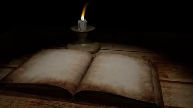 Blender  Book and candle animation