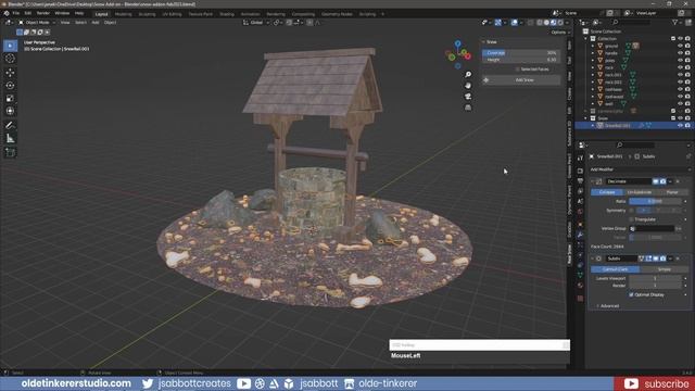 How to use the Snow Add-on in Blender 3.4 | #3dmodeling #textures